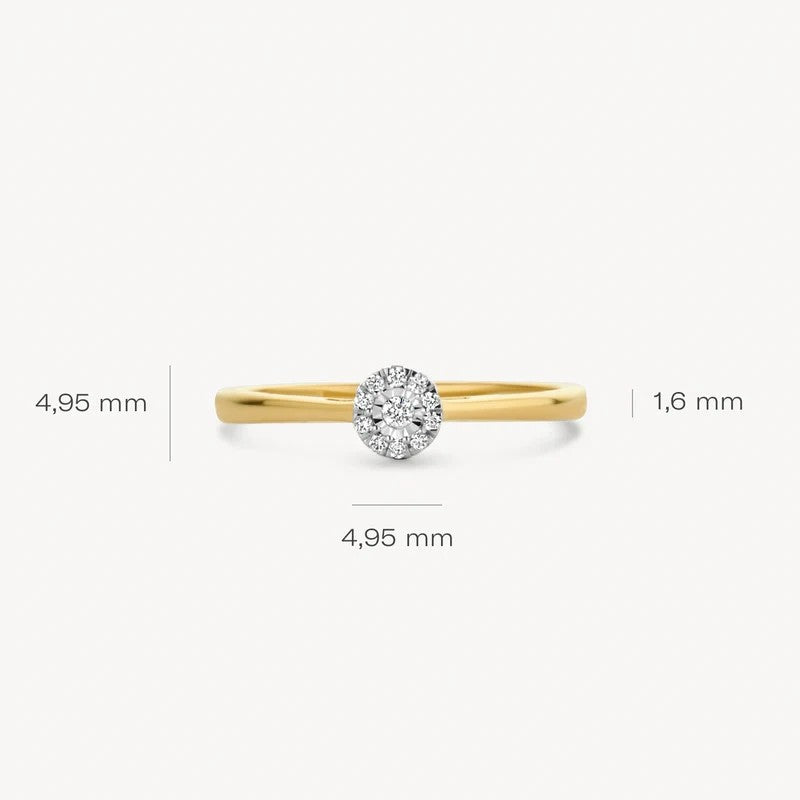 Blush bicolor ring van 14 karaat goud met diamant 1647BDI