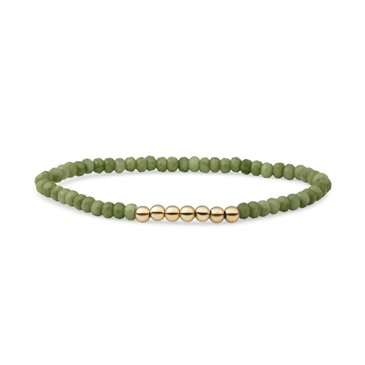 Bracelet | Light Gold Citrine Quartz Saturn small - Gold - 4mm SBG-GEM65-ADD-4MM