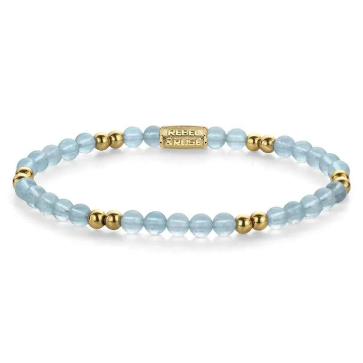 Rebel and Rose Blue Sky Gold RR-40138-G-S Armband 16,5cm