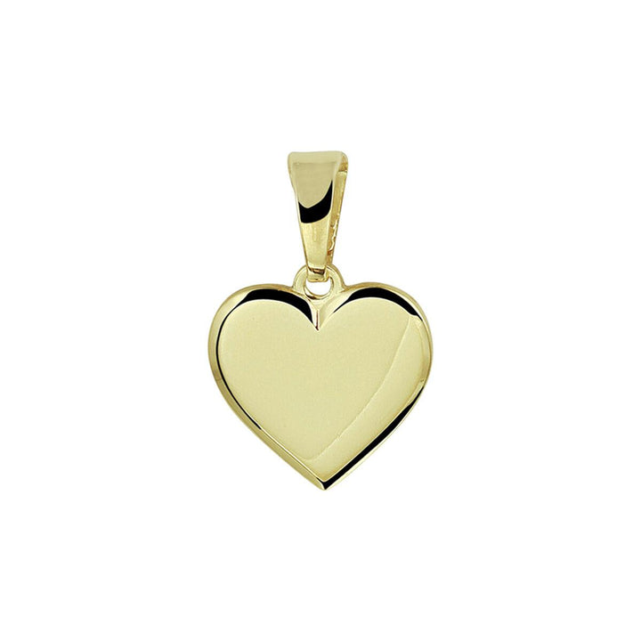 14 kt hart hanger graveerbaar 11 mm