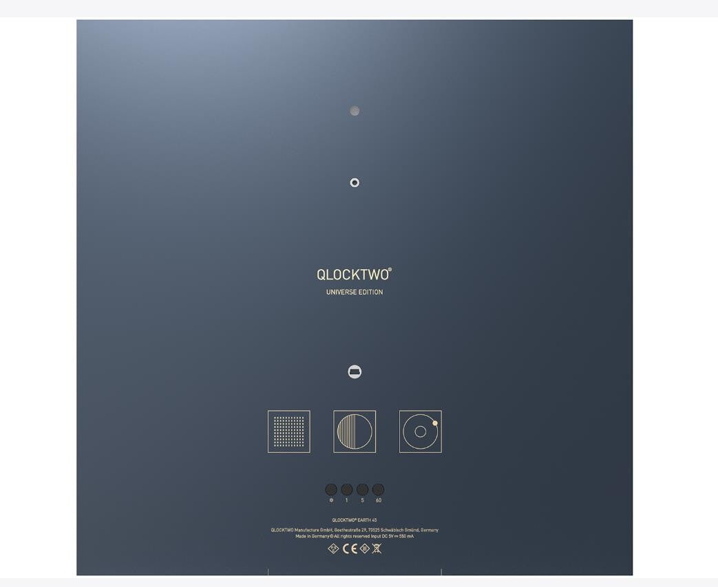 Qlocktwo Earth 45, Dutch, Color Edition Set -Olive. QT4BLNLOGSET