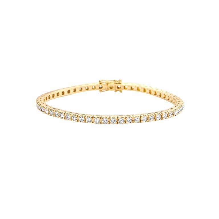 18 karaat geelgouden tennisarmband met 5.46 ct diamant