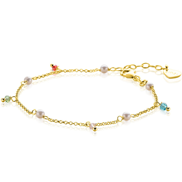 Zilveren armband parels en stenen ZIA2705G